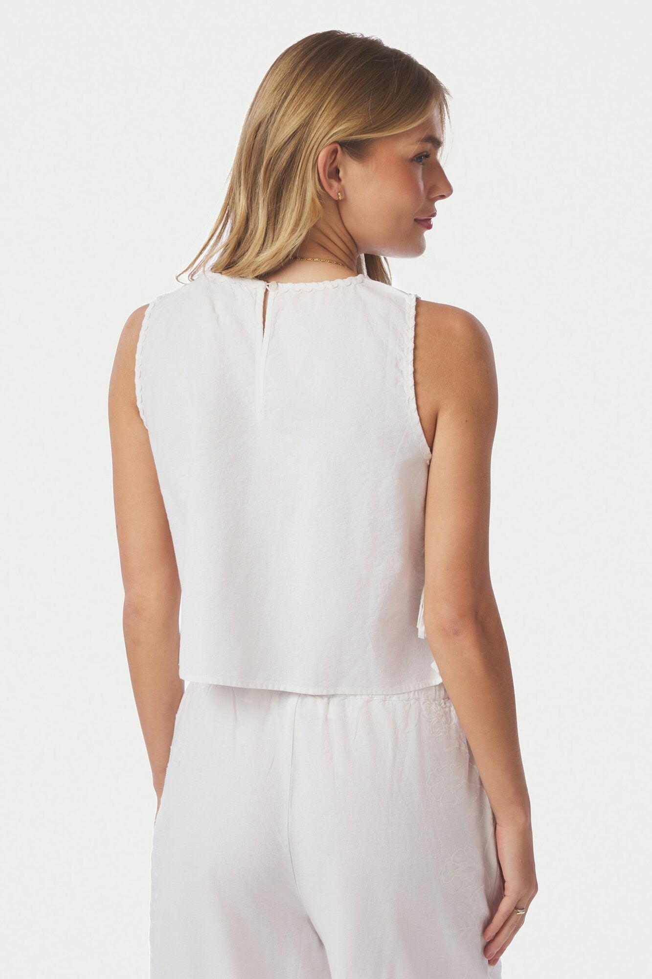 Kaelin Embroidery top - hvid